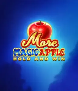 Discover the spellbinding allure of More Magic Apple Hold and Win Slot by 3 Oaks Gaming, featuring a glistening red apple on a rich blue background. This image conveys the enchanting theme with a touch of mystery. Perfect for those enchanted by fairy-tale slots, the vibrant color scheme and attractive design make this slot stand out. 