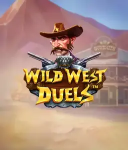  Step into the rugged world of "Wild West Duels" by Pragmatic Play, featuring a gritty gunslinger ready for a showdown. The image displays a resolute cowboy with crossed pistols, set against a dusty Western town. His intense eyes and authentic attire highlight the theme of the Old West. The game's title is prominently featured in a rustic font, complementing the exciting theme. 